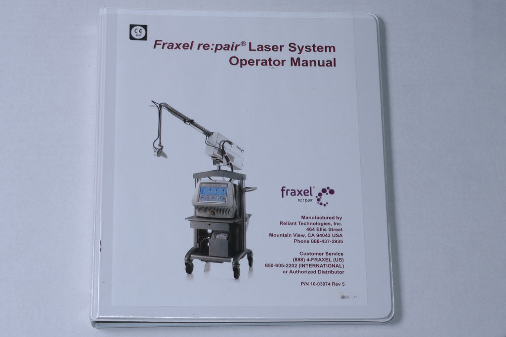 2008 Reliant Fraxel Repair CO2 Re Pair Laser Operator Manual REV 5 10-03974