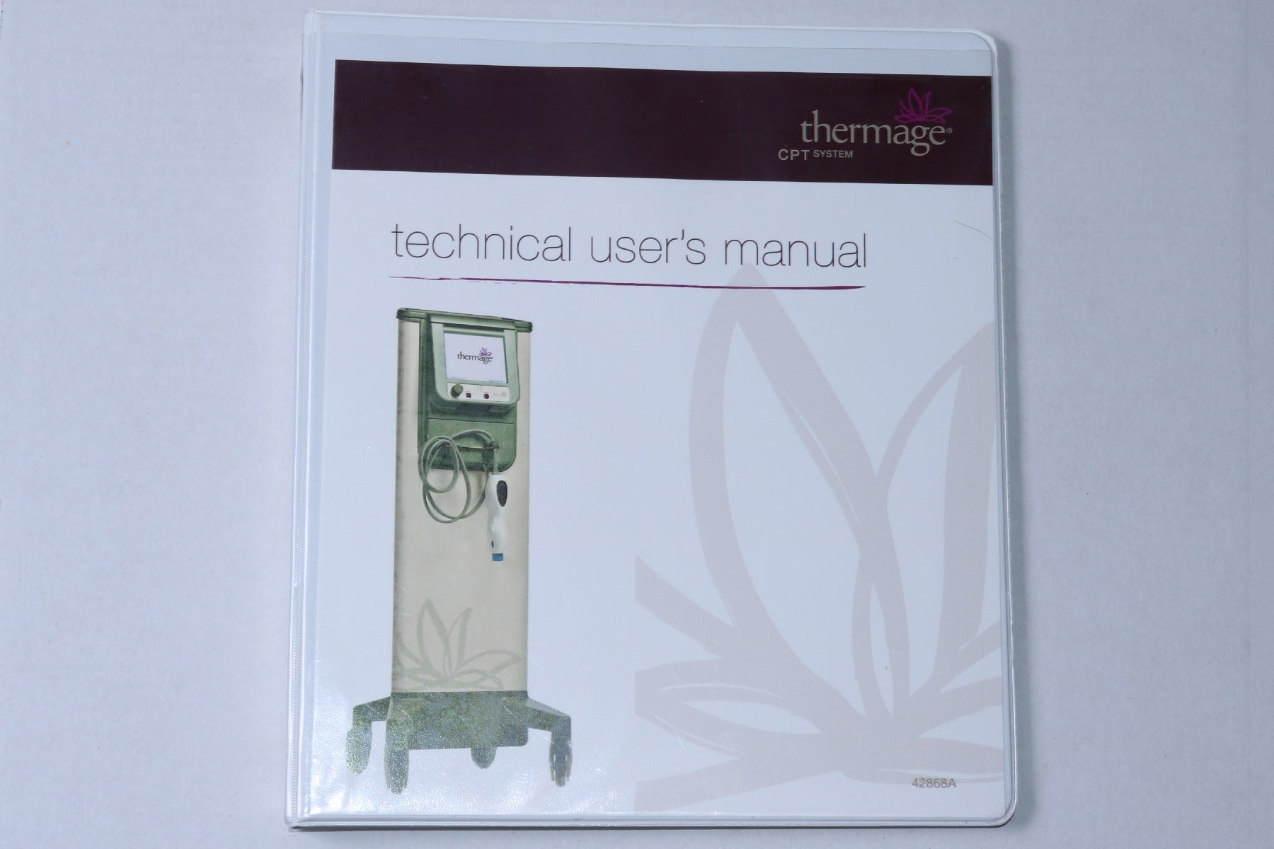 2009 Solta Thermage CPT TG-2B RF Technical User Operator Manual REV A 42472 C