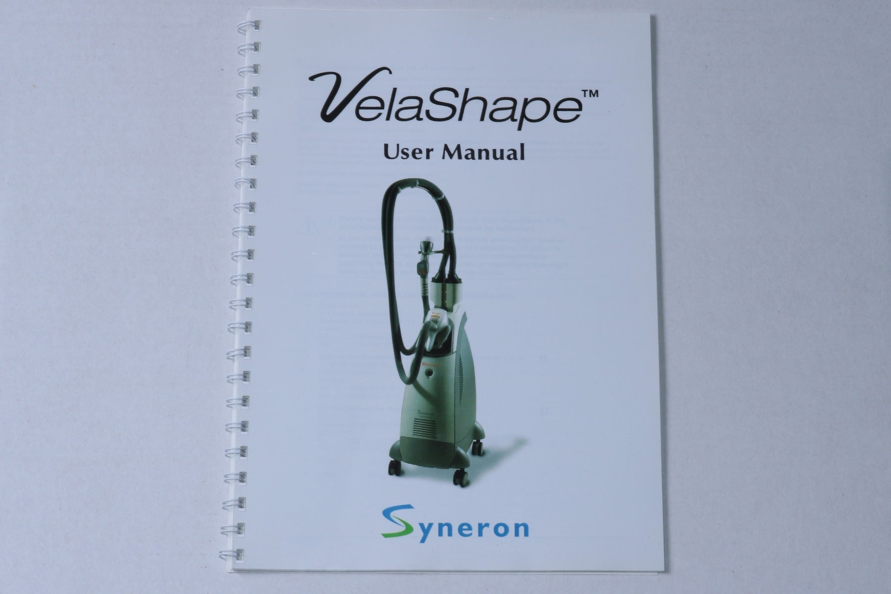 2007 Syneron VelaShape RF Body Sculpting User Operator Manual Vela Shape DC6275