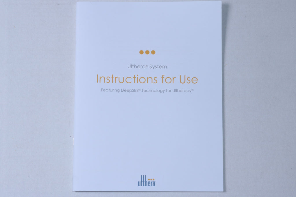 2015 Ulthera Ultherapy Instructions For Use Operator Manual REV C 1004125IFU