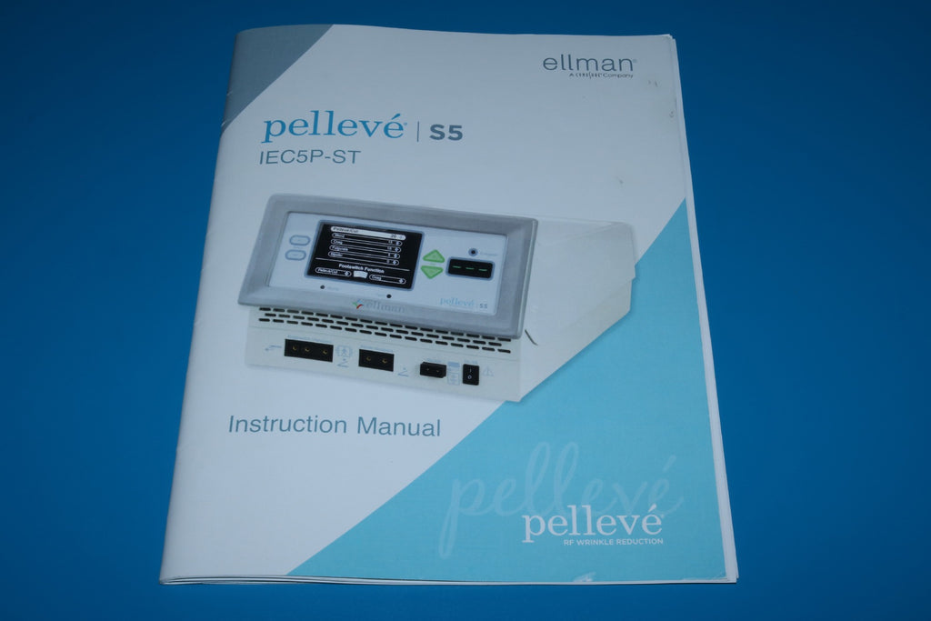 2015 Cynosure Ellman Pelleve S5 Instruction Operator Manual REV D DIM-92-55