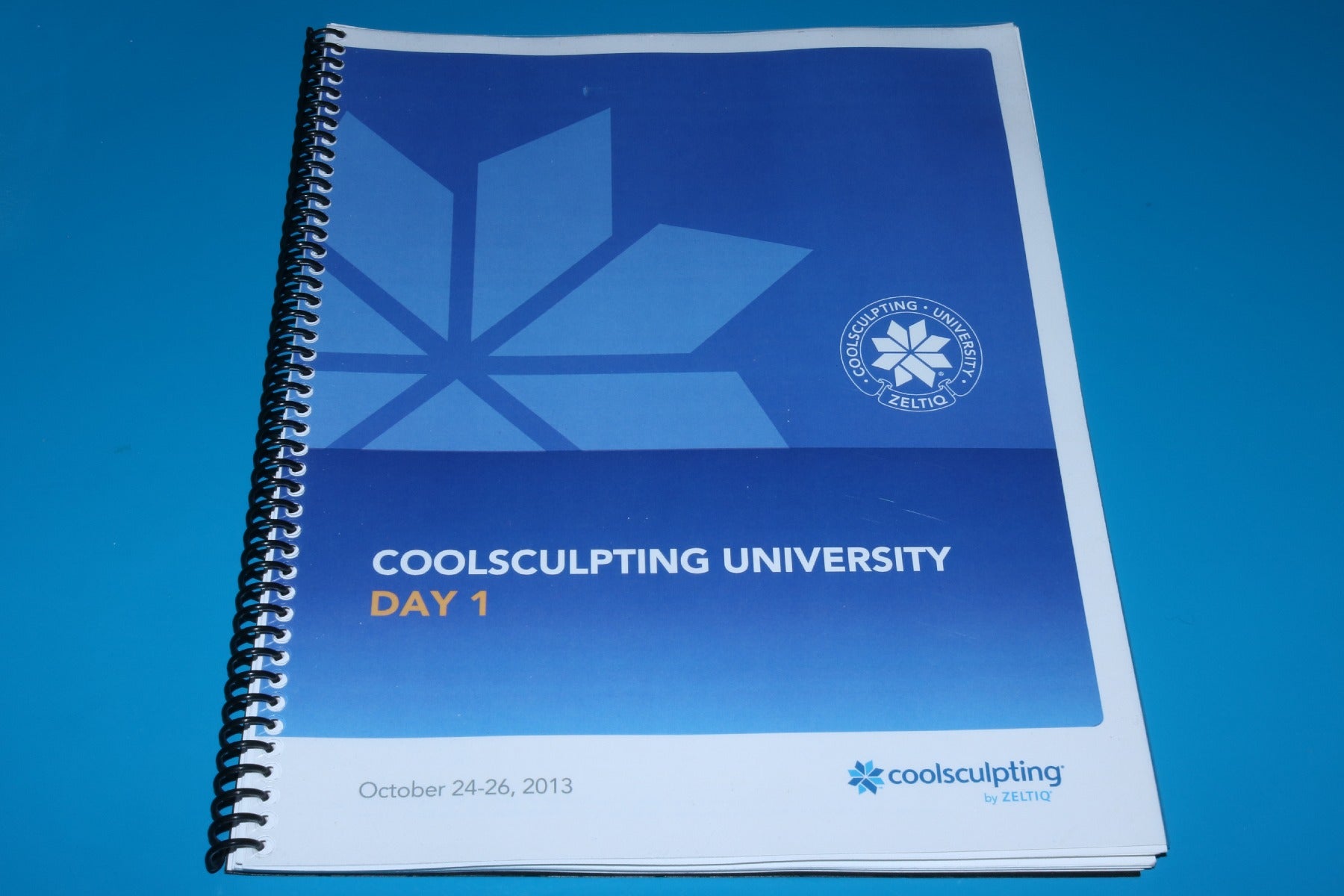 2015 Zeltiq CoolSculpting University Day 1 One Cool Sculpting Training Book