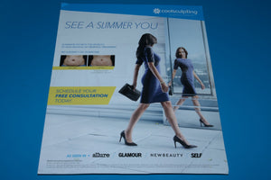 2015 Zeltiq CoolSculpting See a Slimmer You Lobby Marketing Display Desk Sign