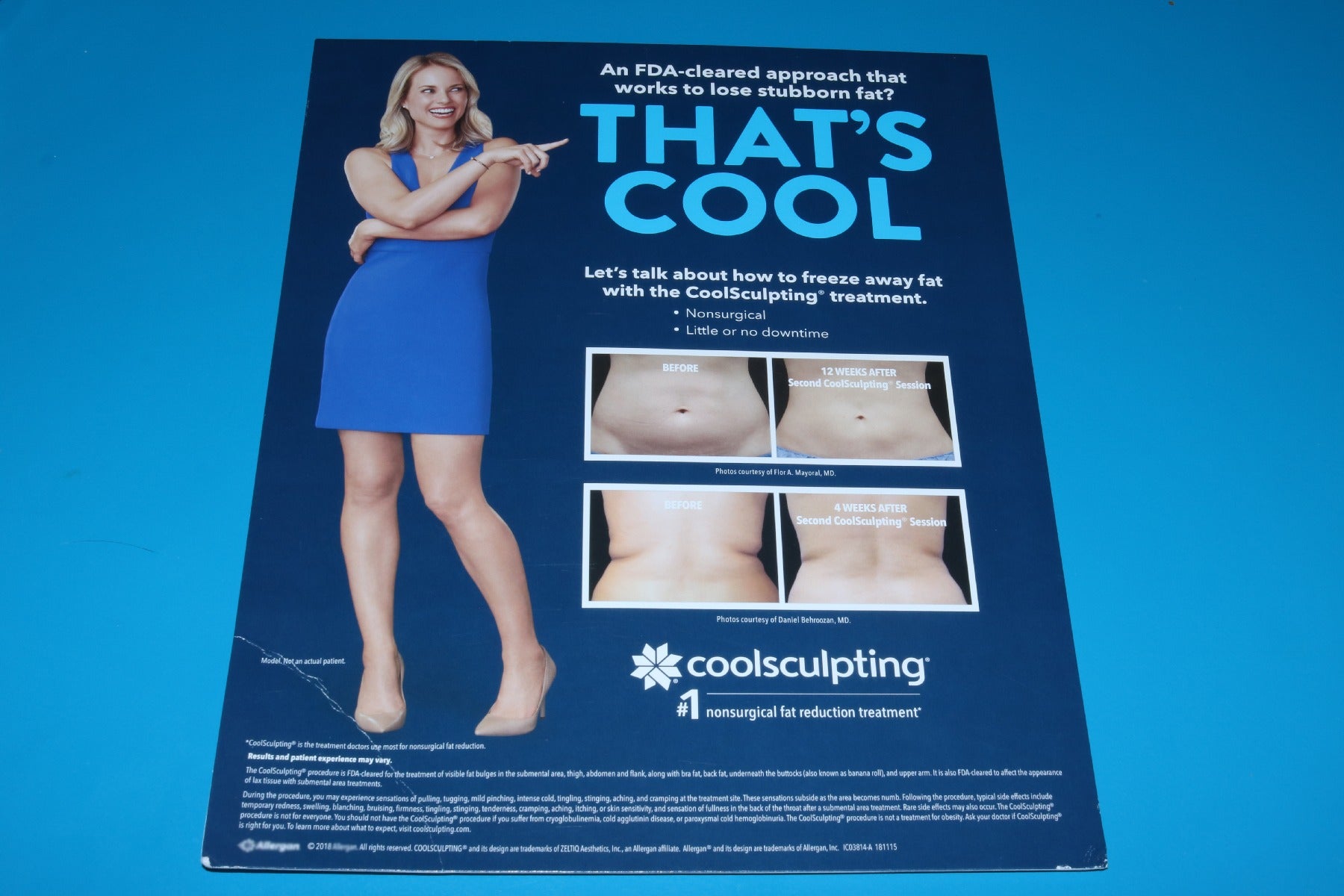2018 Zeltiq CoolSculpting THAT'S COOL Marketing Display Lobby Sign IC03814-A
