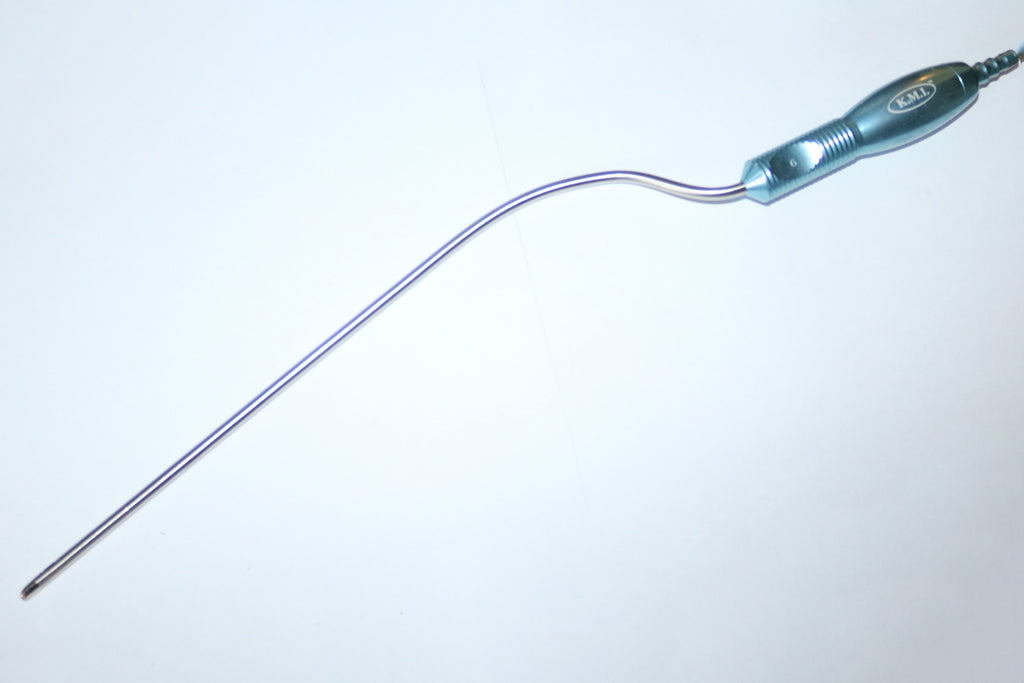 KMI #6 Curved Triport III Cannula 125mm Length Wedge Tip 1/4" Diameter 17G