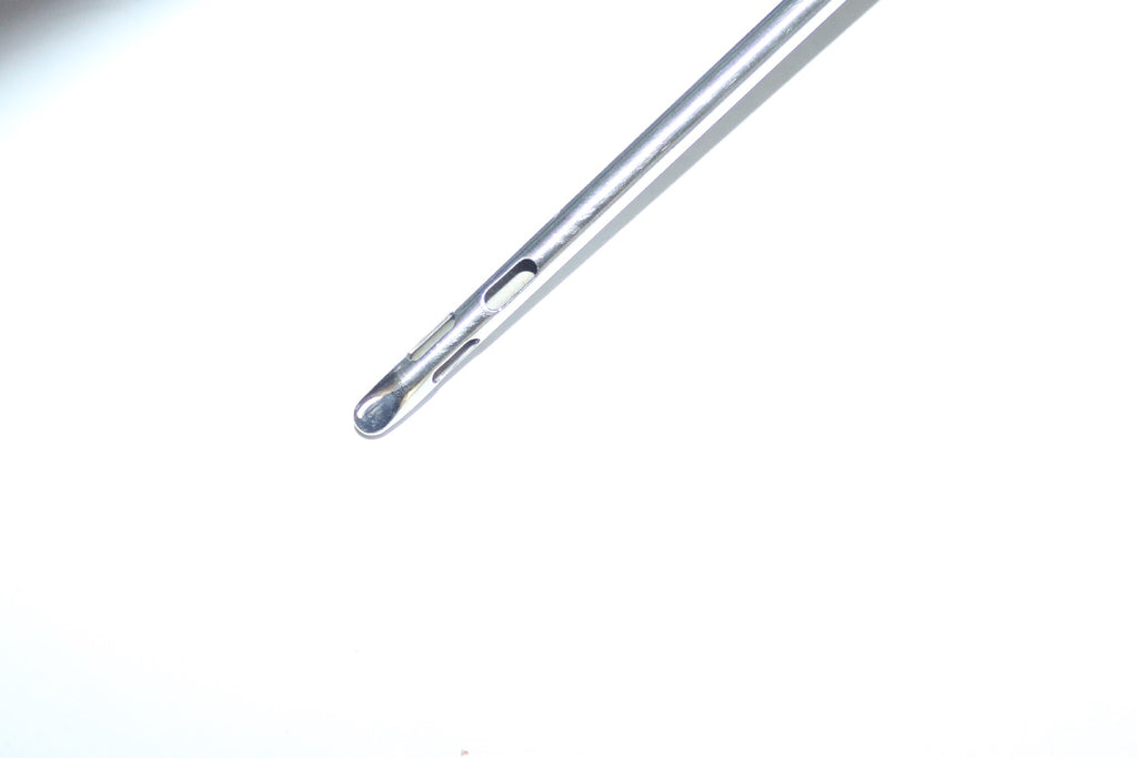 KMI #6 Curved Triport III Cannula 125mm Length Wedge Tip 1/4" Diameter 17G