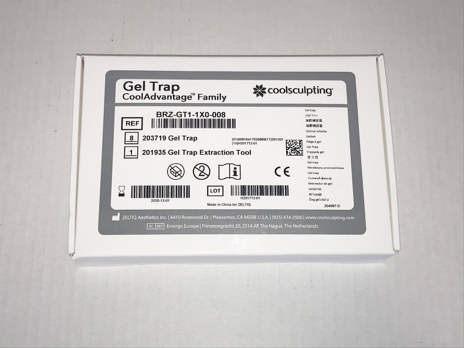 Zeltiq CoolSculpting Cool Advantage Gel Trap 8pk BRZ-GT1-1X0-008 EXP 2020-12