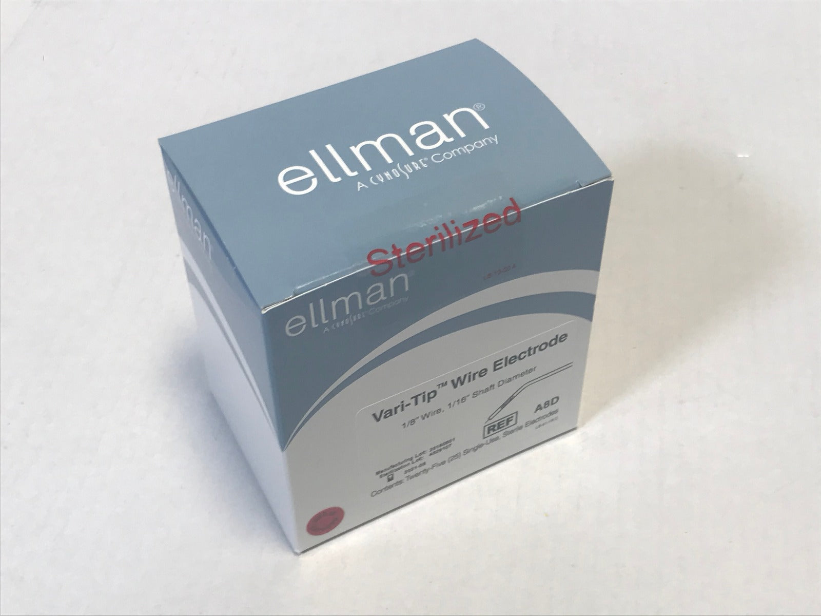 Ellman A8D Pelleve Vari-Tip Electrodes 1/8" Wire 1/16" Diameter 25 Pack EXP 2021