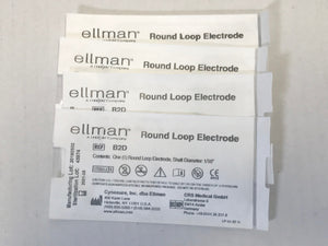 Ellman B2D Pelleve Round Loop Electrodes 3/8" Loop 1/16" Shaft 4 Pack EXP 2021