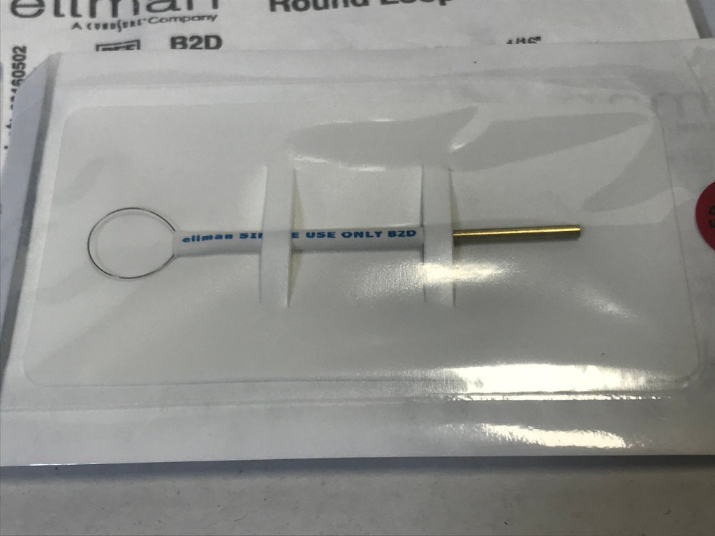 Ellman B2D Pelleve Round Loop Electrodes 3/8" Loop 1/16" Shaft 4 Pack EXP 2021