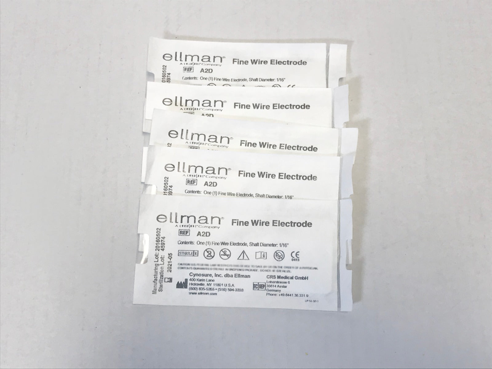 Ellman A2D Pelleve Fine Wire Electrodes 1/16" Shaft Diameter 5 Pack EXP 2021
