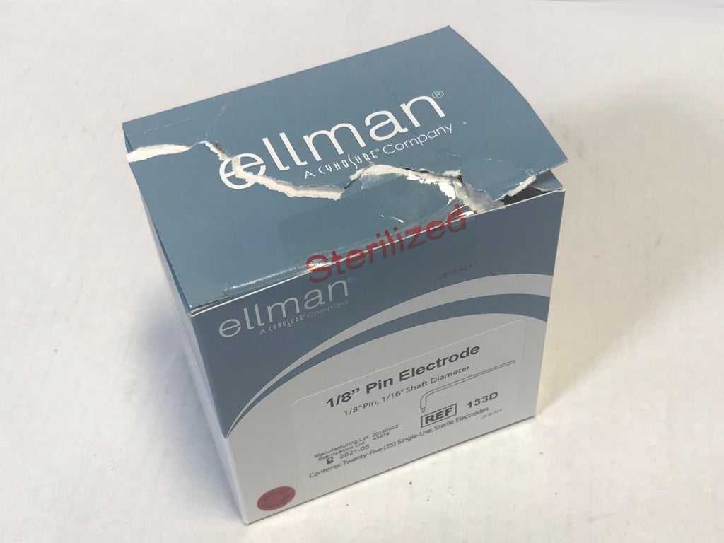 Ellman 133D Pelleve 1/8" Pin Electrodes 1/16" Shaft Diameter 23 Pack EXP 2021-05