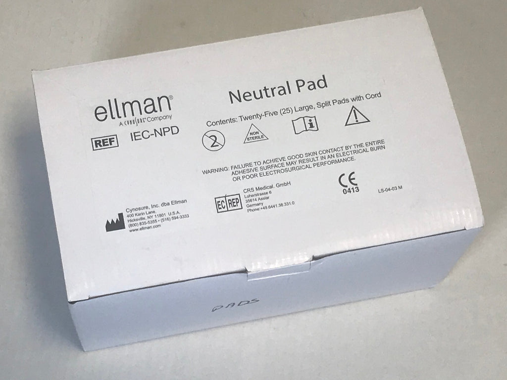 Ellman Pelleve IEC-NPD RF Large Split Neutral Return Pad Pack of 20 EXP 2019