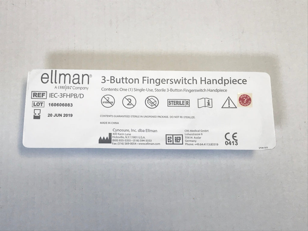 Ellman Pelleve IEC-3FHPB/D 3 Button Fingerswitch Handpiece (1) Single EXP 2019
