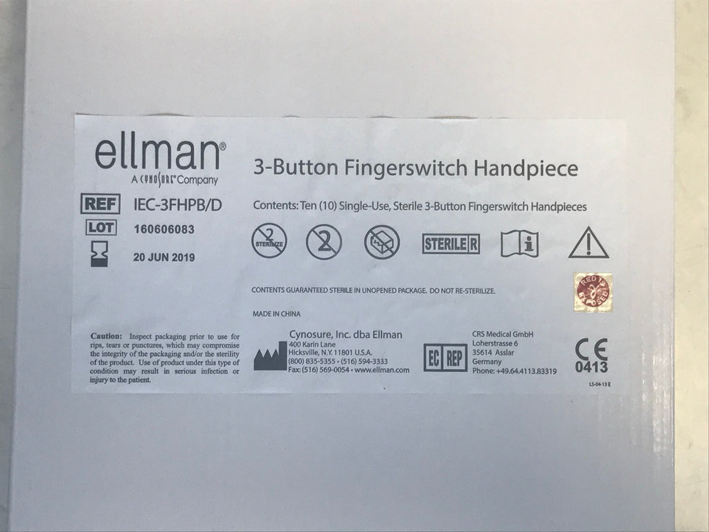Ellman Pelleve IEC-3FHPB/D 3 Button Fingerswitch Handpiece 10 PACK EXP 2019
