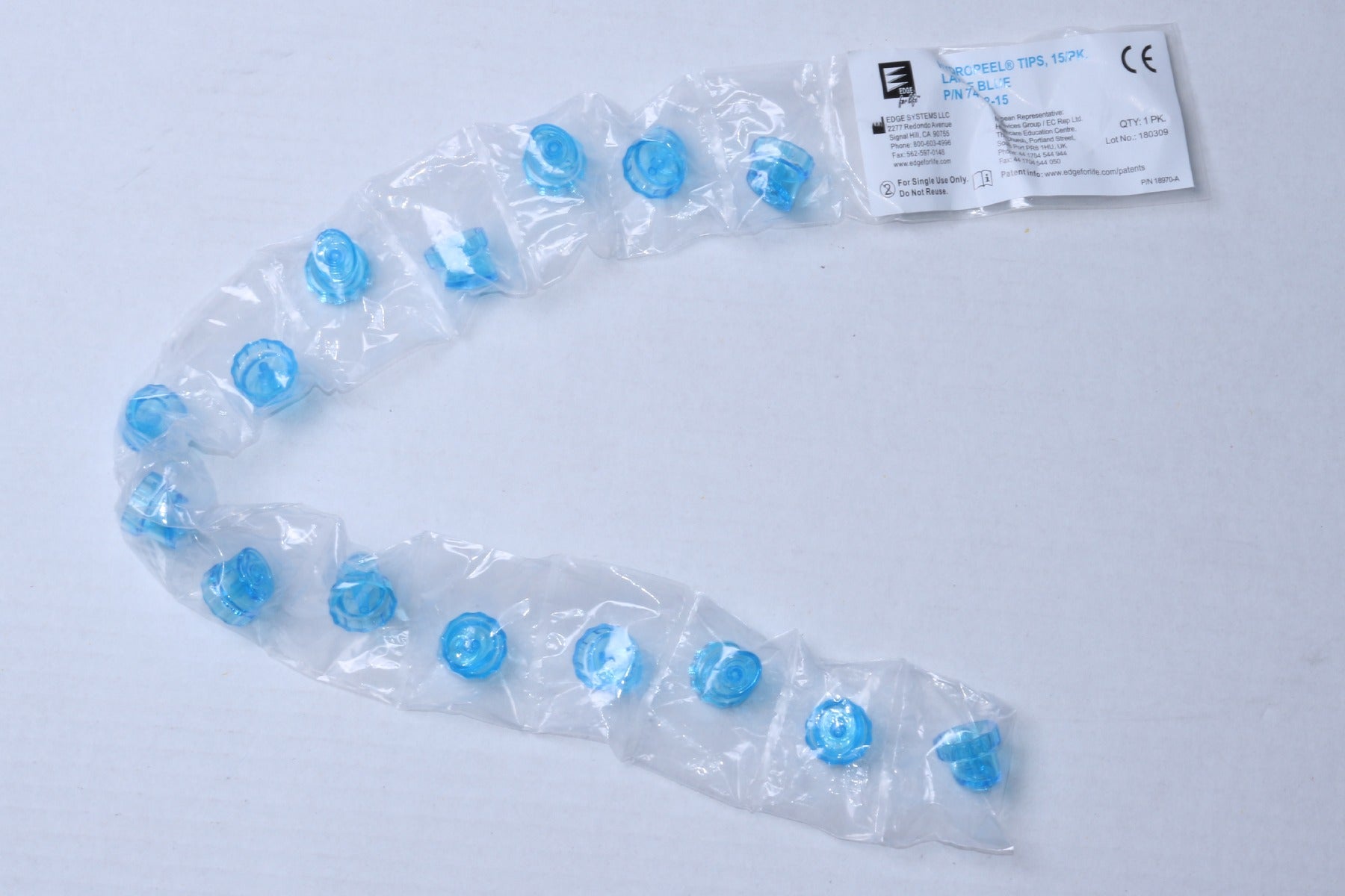 Edge HydraFacial Hydro Peel Large Blue Tips 15 Pack 74112-15 Hydra Facial