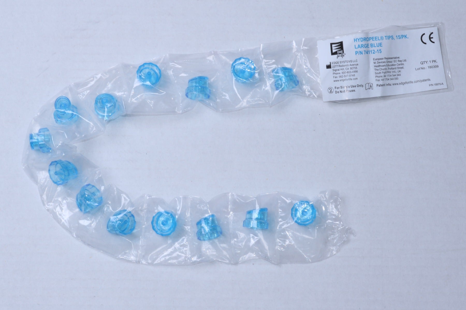 Edge HydraFacial Hydro Peel Large Blue Tips 14 Pack 74112-15 Hydra Facial