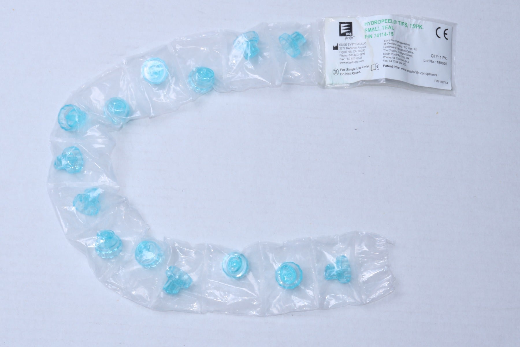 Edge HydraFacial Hydro Peel Small Teal Tips 14 Pack 74114-15 Hydra Facial