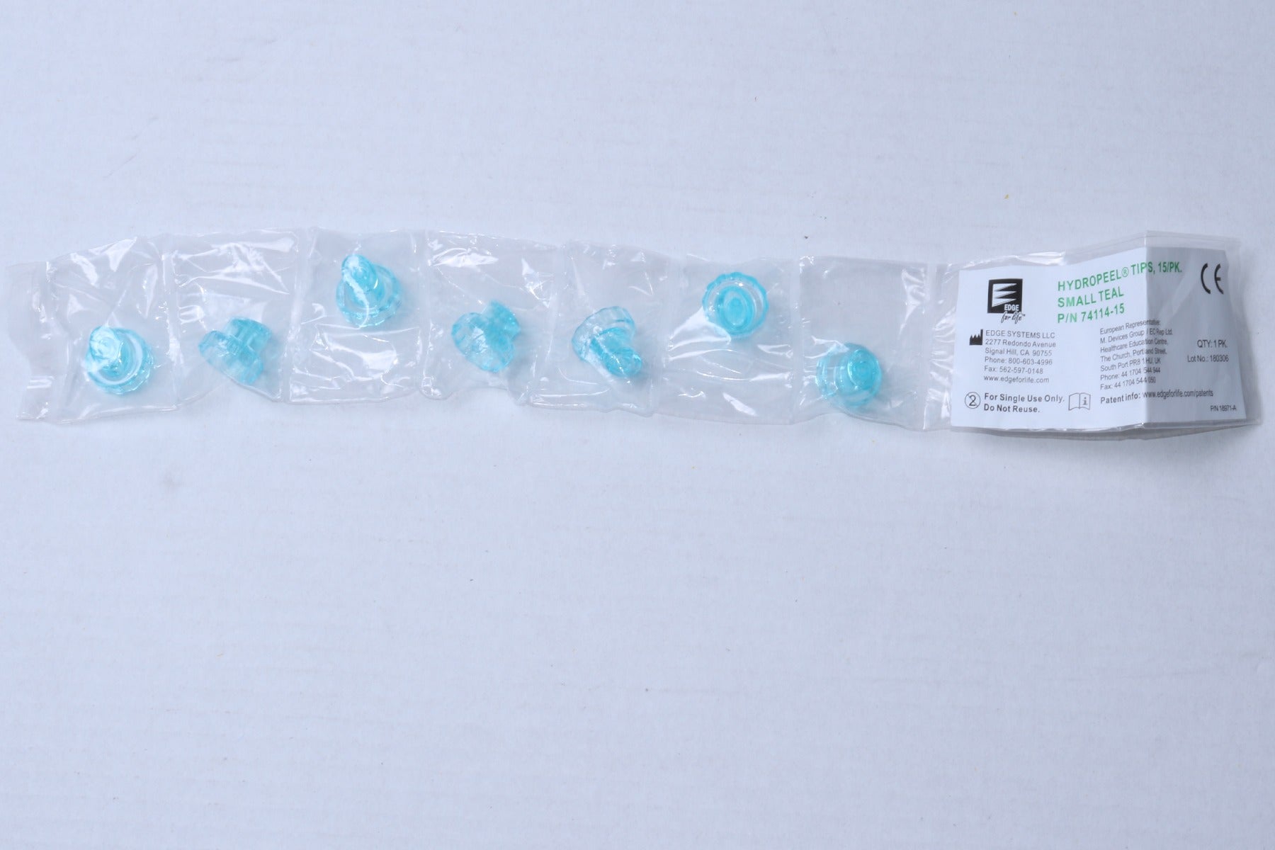 Edge HydraFacial Hydro Peel Small Teal Tips 7 Pack 74114-15 Hydra Facial