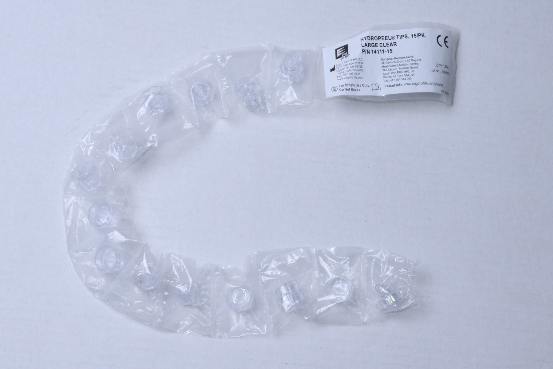 Edge HydraFacial Hydro Peel Large Clear Tips 14 Pack 74111-15 Hydra Facial