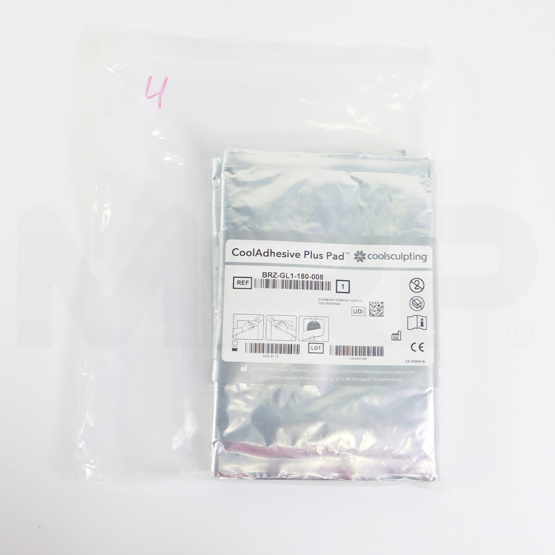Zeltiq CoolSculpting CoolAdhesive Gel Plus Pad BRZ-GL1-180-008 EXP 01/2025, Single