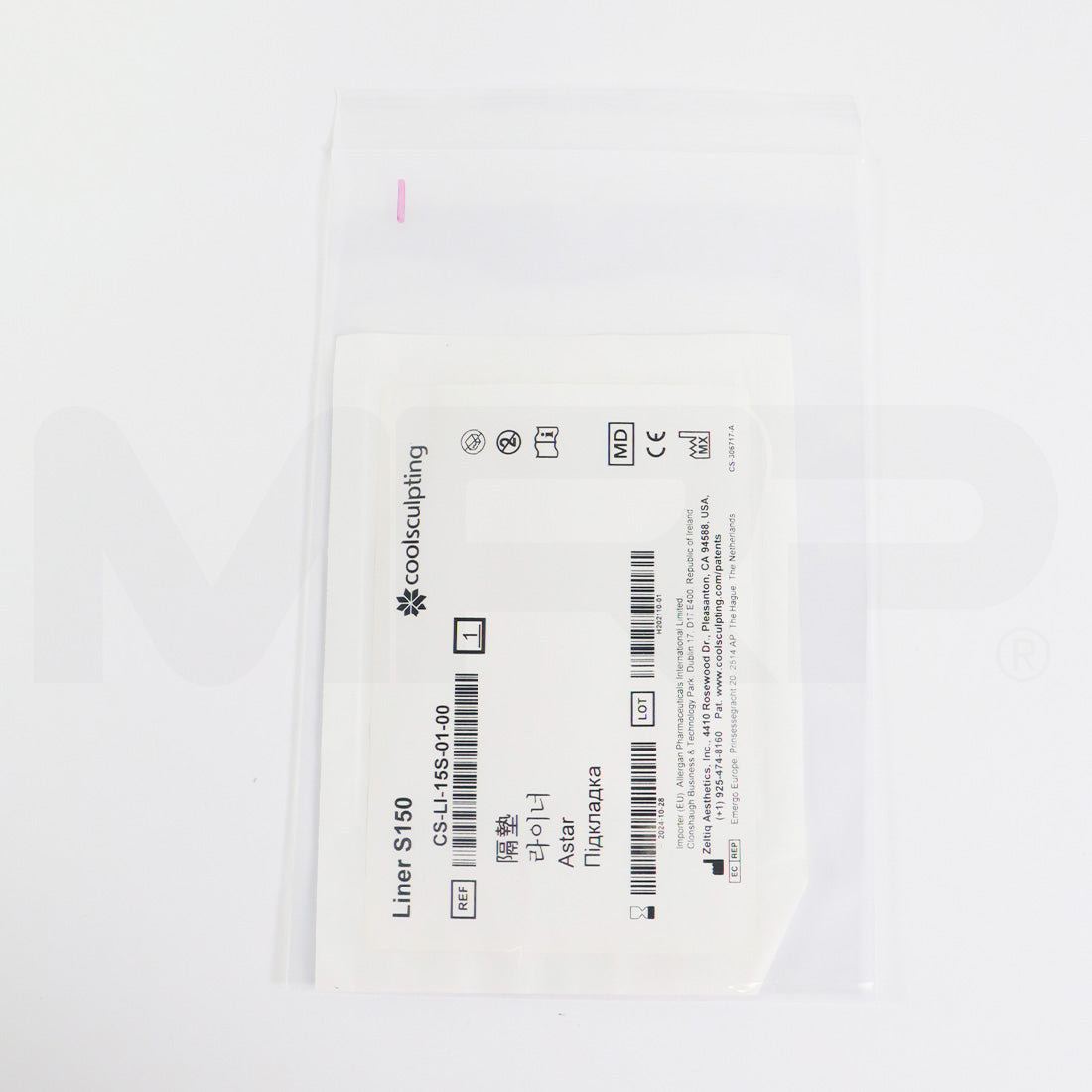 Zeltiq CoolSculpting Liner S150 CS-LI-15S-01-00 EXP 10/2024