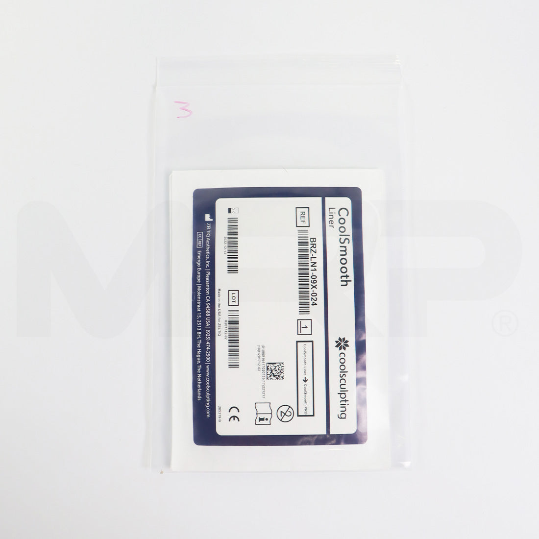 Zeltiq CoolSculpting CoolSmooth PRO Liner BRZ-LN1-09X-024 EXP 12/2022, 3-Pack