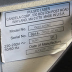 2007 Candela GentleYag Nd: YAG Laser Workstation Hair Removal Vascular Lesions