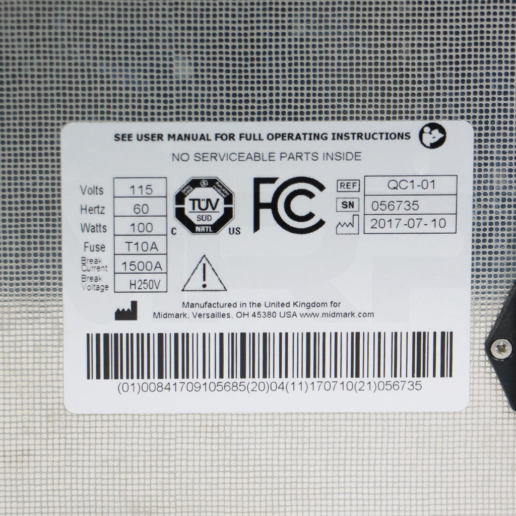 2017 Midmark QuickClean Ultrasonic Cleaners QC1-01