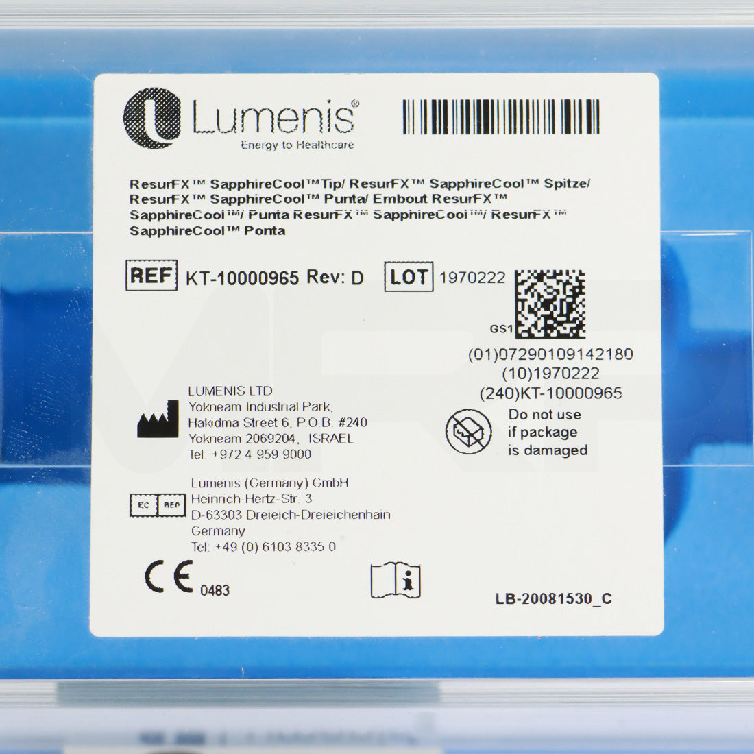 Lumenis ResurFX SapphireCool KT-10000965 Storage Box