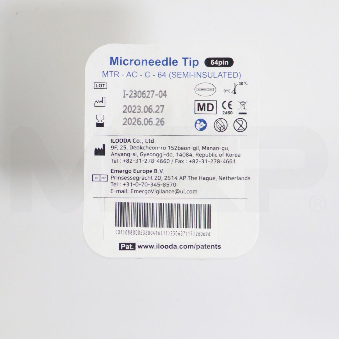 Ilooda SecretRF Microneedle Tip 64-Pin Semi-Insulated MTR-AC-C-64 EXP 06/2026 - Single