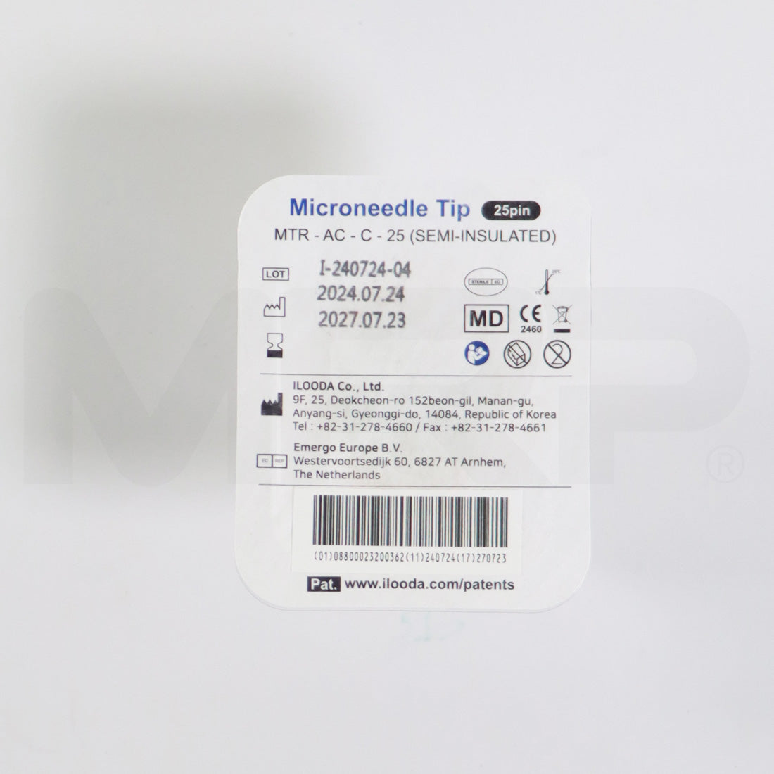 Ilooda SecretRF Microneedle Tip 25-Pin Semi-Insulated MTR-AC-C-25 - 10pk 07/27