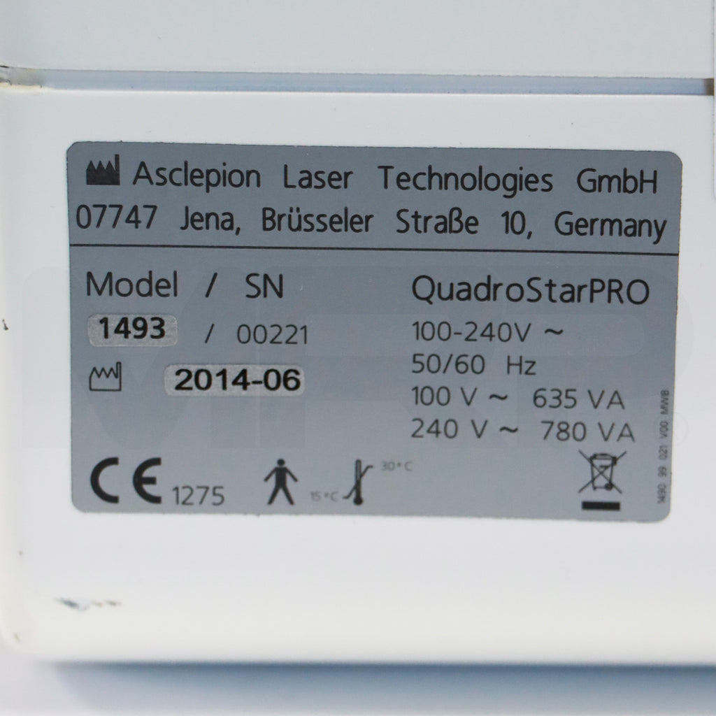 2014 Asclepion QuadroStarPRO Yellow Laser System Quadro Star PRO Melasma Vein