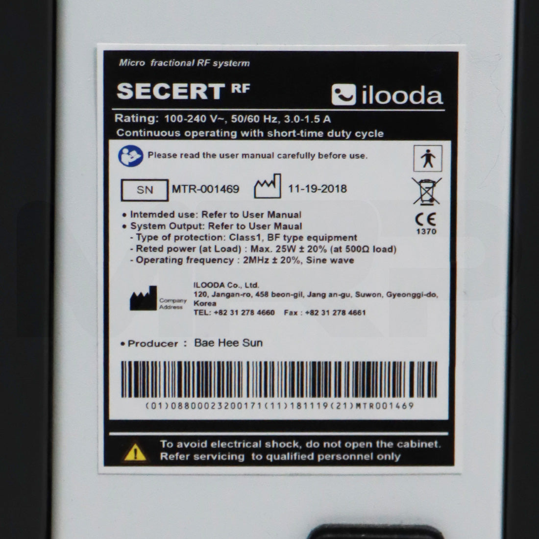 2018 Cutera Secret RF Micro Fractional RadioFrequency Microneedling Wrinkles Scars Acne System