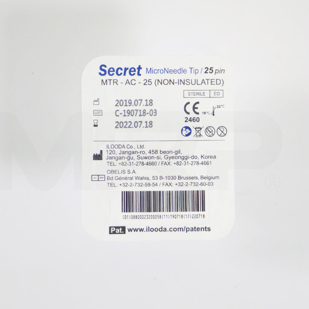 Cutera SecretRF MicroNeedle Fractional Tips 25-Pin MTR-AC-25 Non Insulated x10 Pc EXP 2022