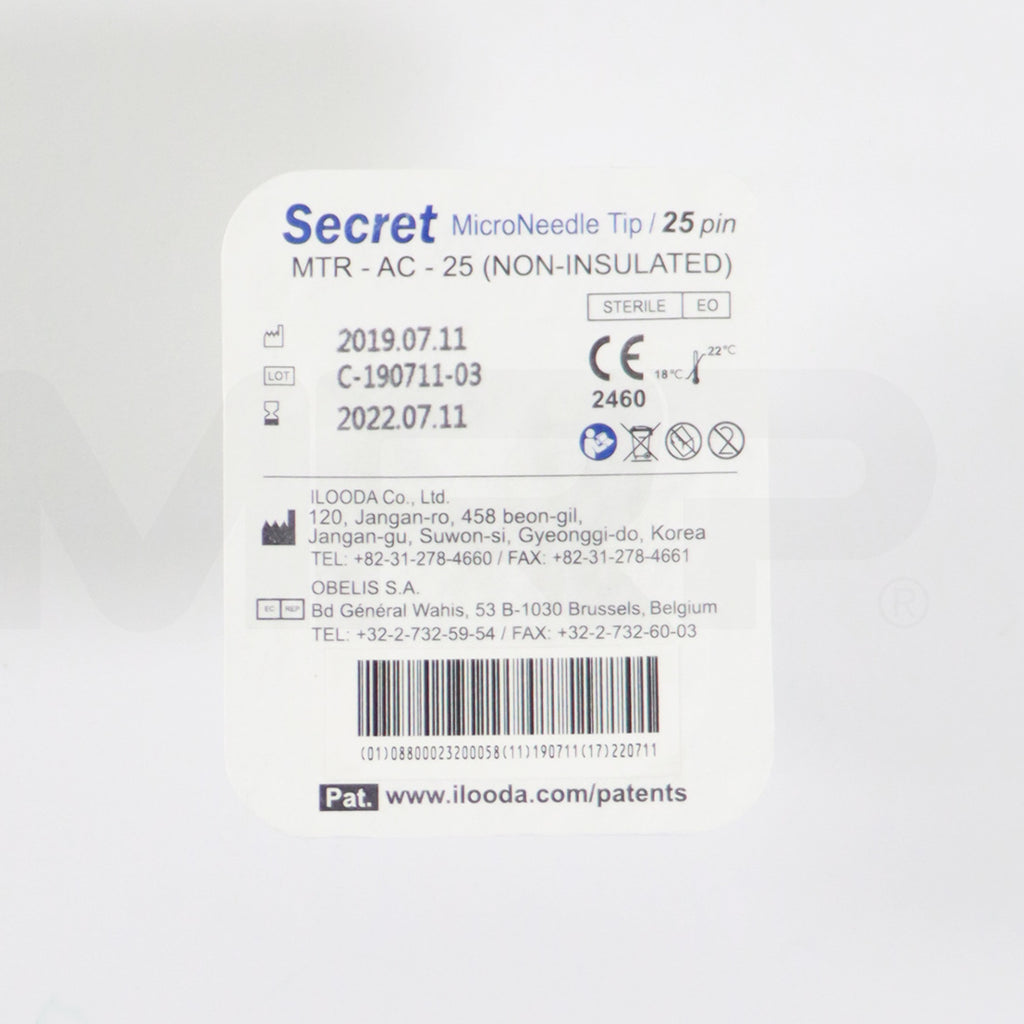 Cutera Secret RF Microneedle Tip Non-Insulated 25-Pin MTR-AC-C-25 Exp 07/11/22