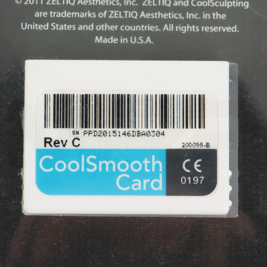 Zeltiq CoolSculpting CoolSmooth Card BRZ-CD4-09X-001 1x Cycle