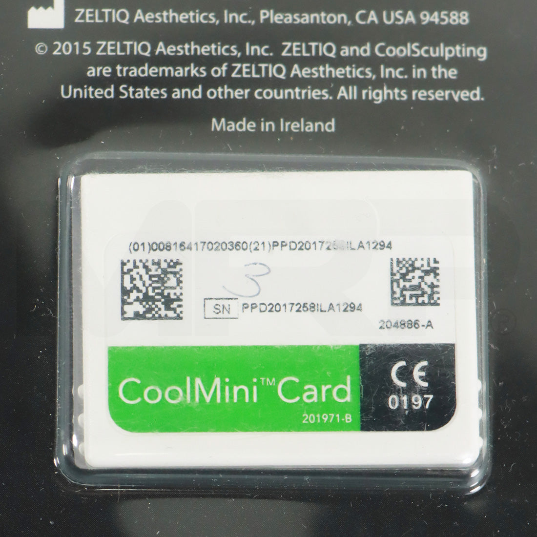 Zeltiq CoolSculpting CoolMini Card BRZ-CD4-02X-003 3x Cycle