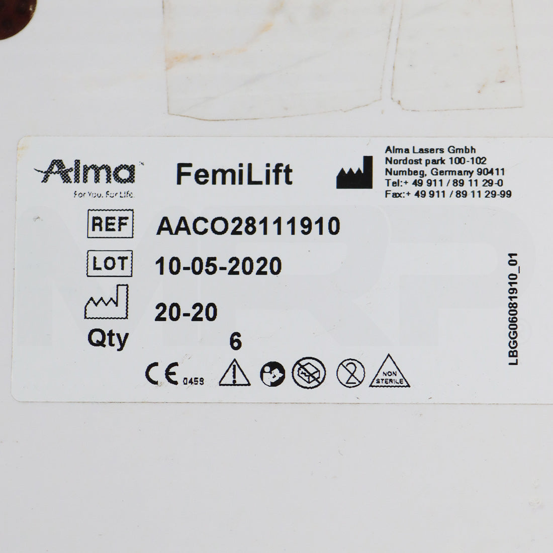 2020 Alma Lasers Femilift Pixel CO2 System Plastic Probe Cover x6 Pieces AACO28111910