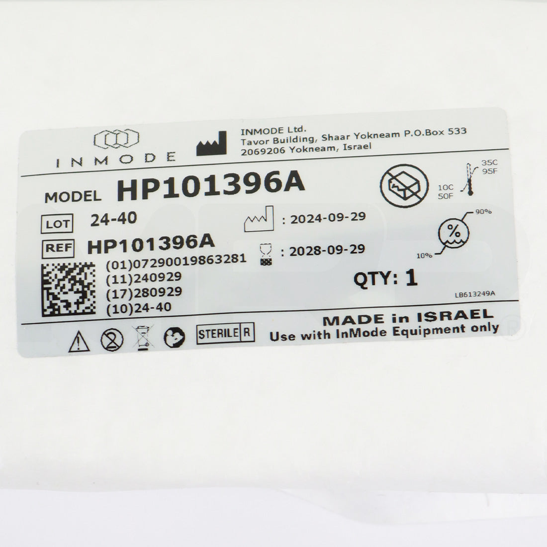InMode FaceTite IgniteRF Handpiece HP101396A EXP 09/2028