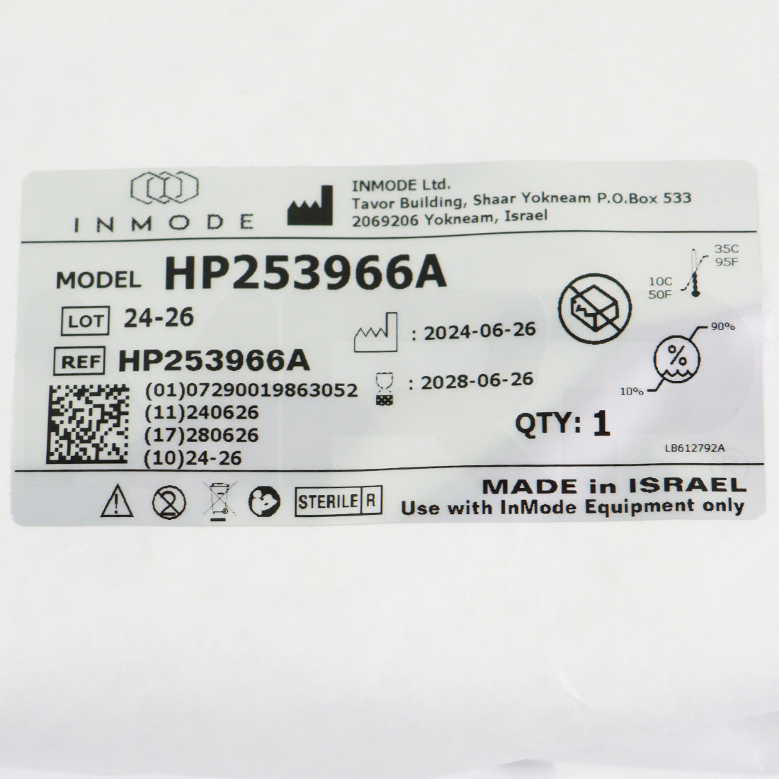 InMode Bodytite Turbo Handpiece HP253966A EXP 06/2028