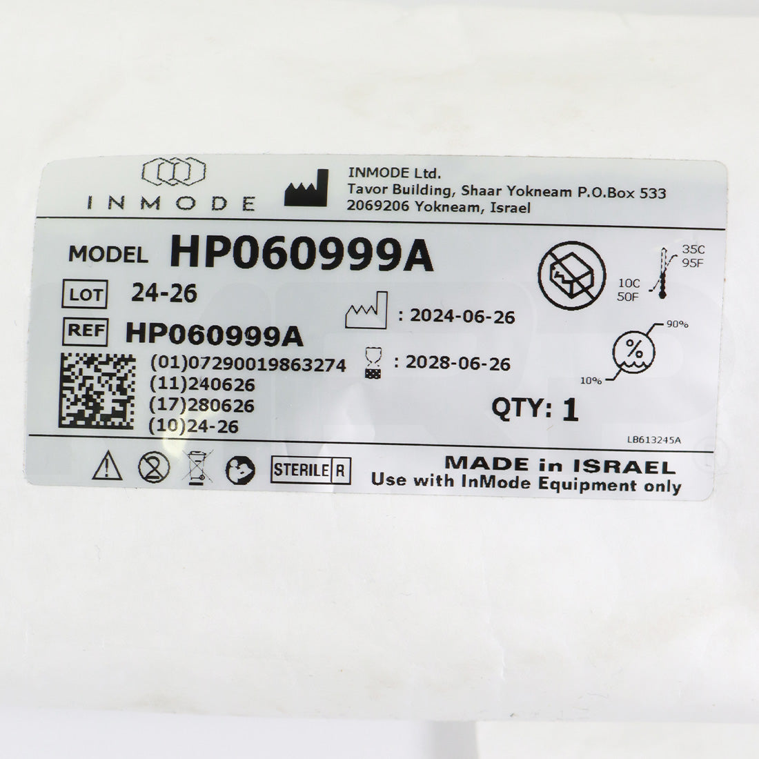 InMode AccuTite RF Handpiece HP060999A EXP 06/2028