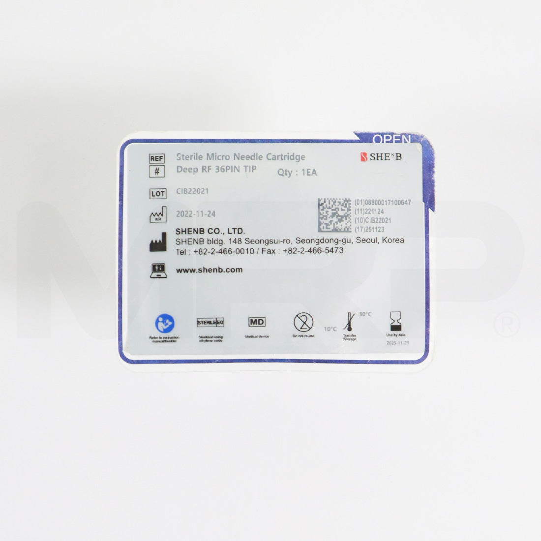 ShenB VirtueRF Aesthetic Deep RF 36-Pin Microneedling Cartridge Tip - 3-Pack EXP 11/2025