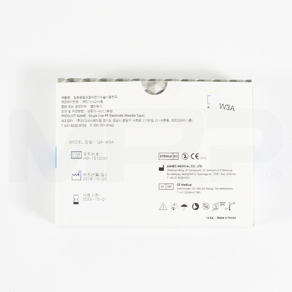Agnes Medical Single Use RF Electrode Needle Type GA-W3A 8x Exp 10/2022