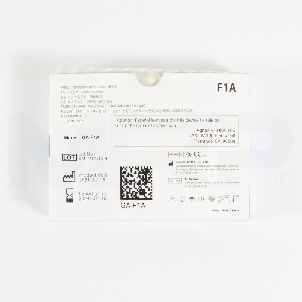 Agnes Medical Single Use RF Electrode Needle Type GA-F1A x7 Exp 07/2024