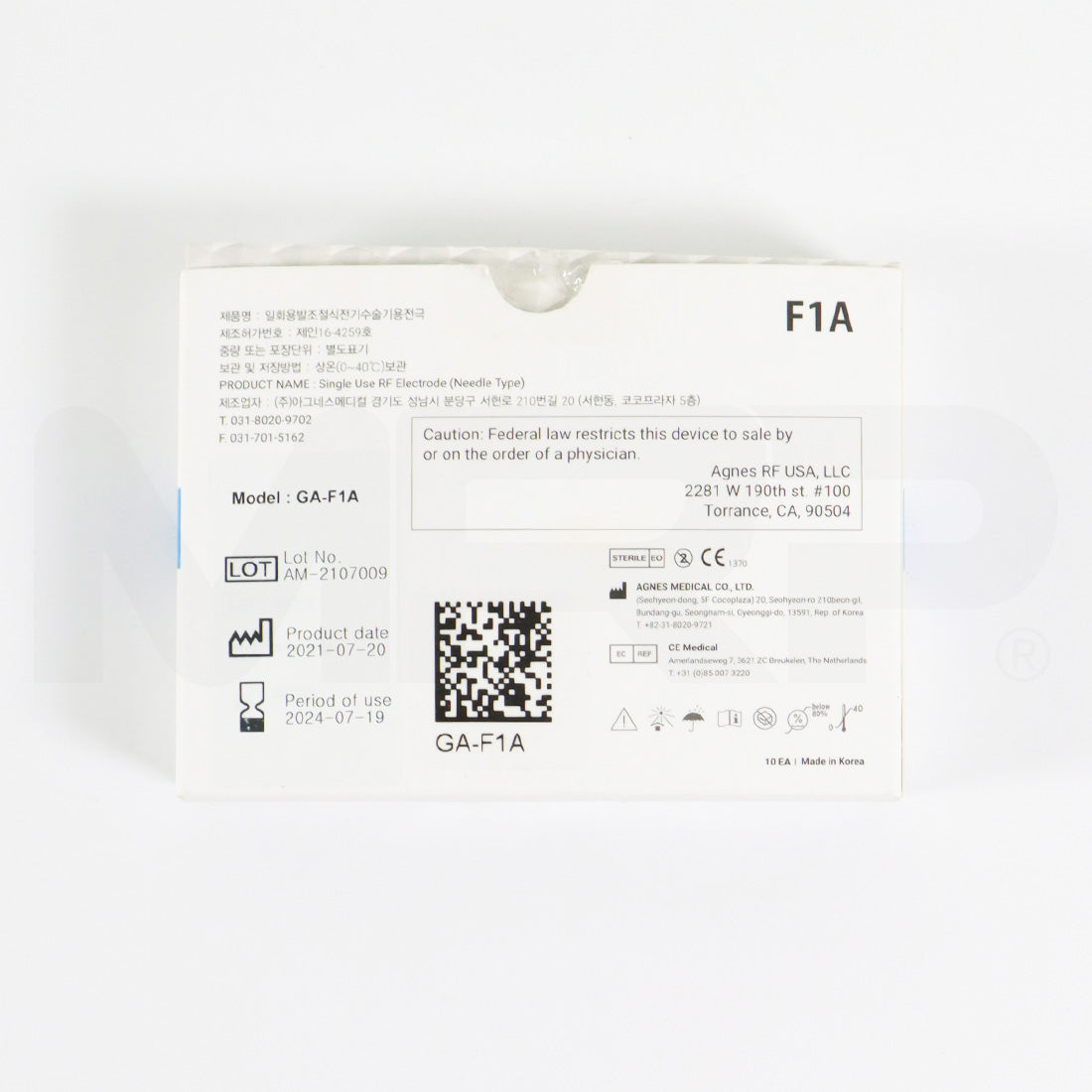 Agnes Medical Single Use RF Electrode Needle Type GA-F1A x7 Exp 07/2024
