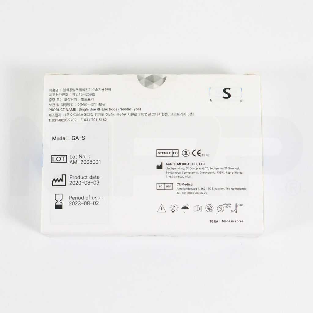 Agnes Medical Single Use RF Electrode Needle Type GA-S 10x Exp 08/2023