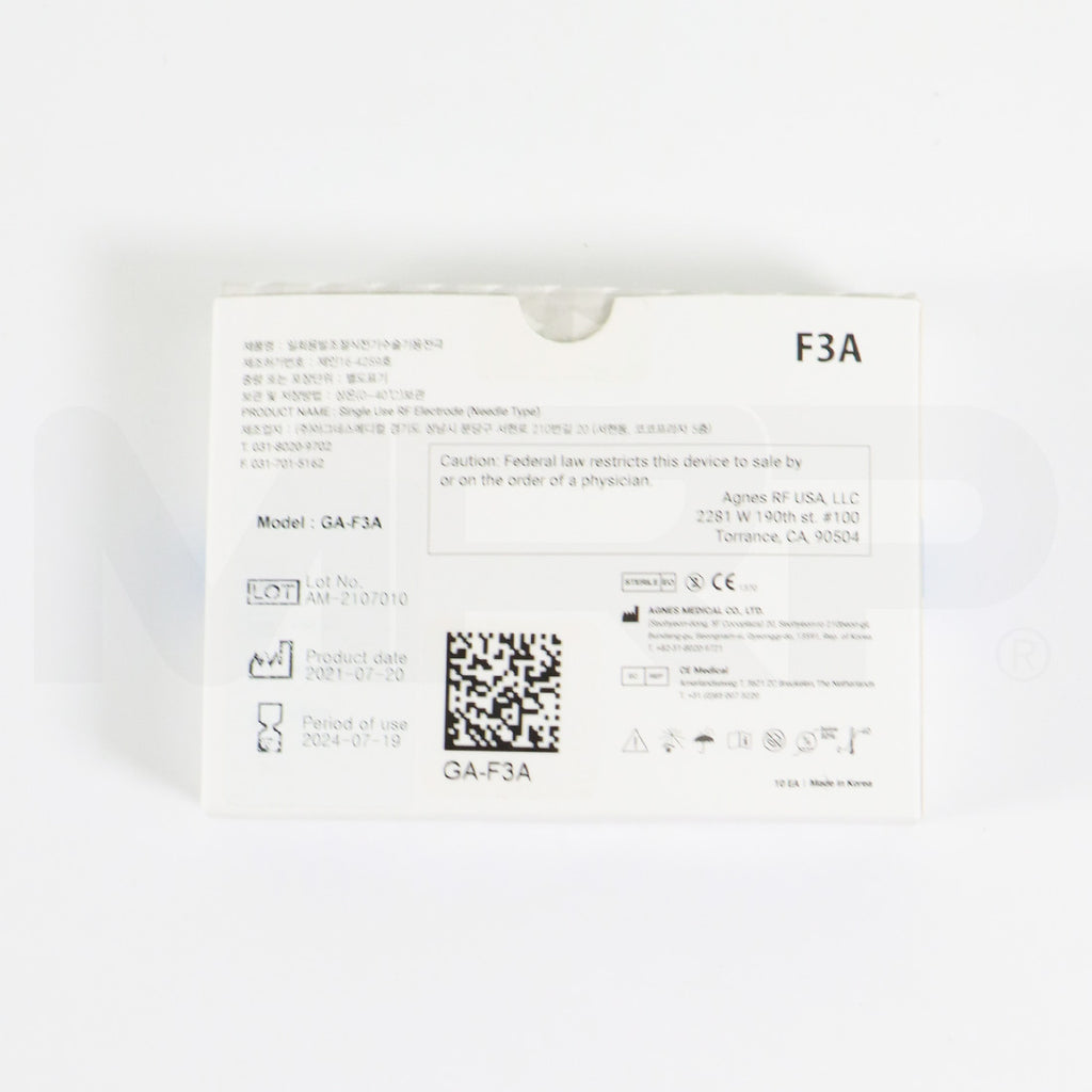 Agnes Medical Single Use RF Electrode Needle Type GA-F3A 2x Exp 07/2024