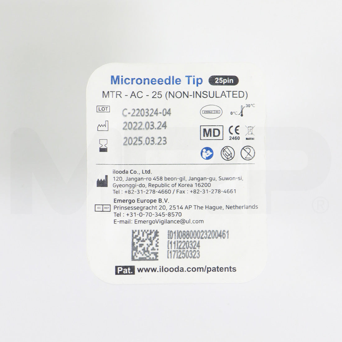 Ilooda SecretRF MicroNeedle Tip 25-Pin MTR-AC-25 Non-Insulated - EXP 03/2025 - Single