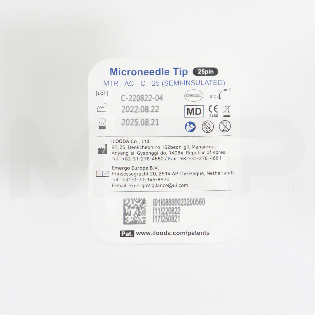Ilooda SecretRF MicroNeedle Tip 25-Pin MTR-AC-C-25 Semi-Insulated - EXP 08/2025 - Single